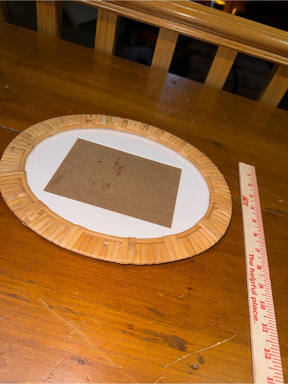 Oval Rattan Picture Frame - Picture 5 of 7